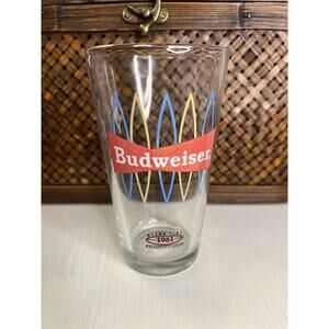 Vintage Budweiser Lager Beer Glass Retro Pint 1961 Collector's Series